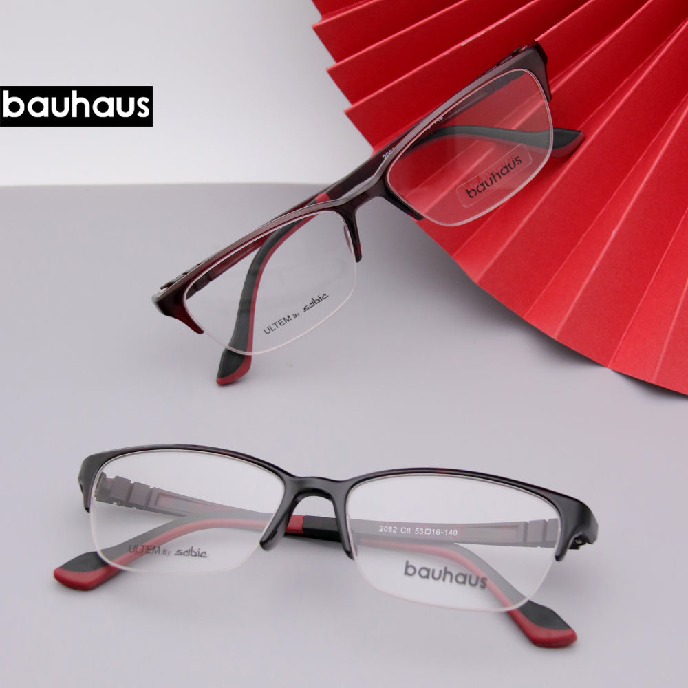 2082 lassic Business Eyeglasses Men Fashion Glasses Frames Myopia Half Rimless Optical Eyeglasses Frame Brand