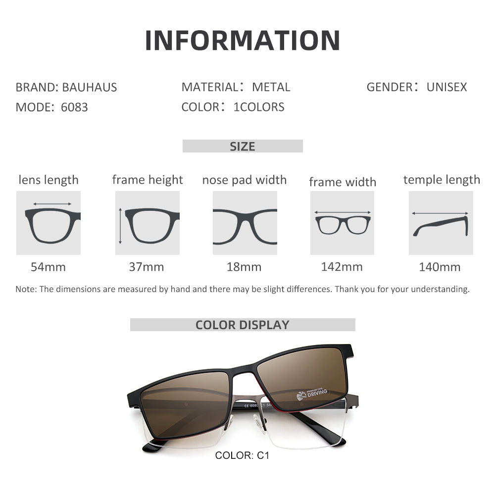 6083 Optical Glasses Frame Men Polarized Magnet Clip On Sunglasses Men Myopia Prescription Eyeglasses Frame Transparent Eyewear