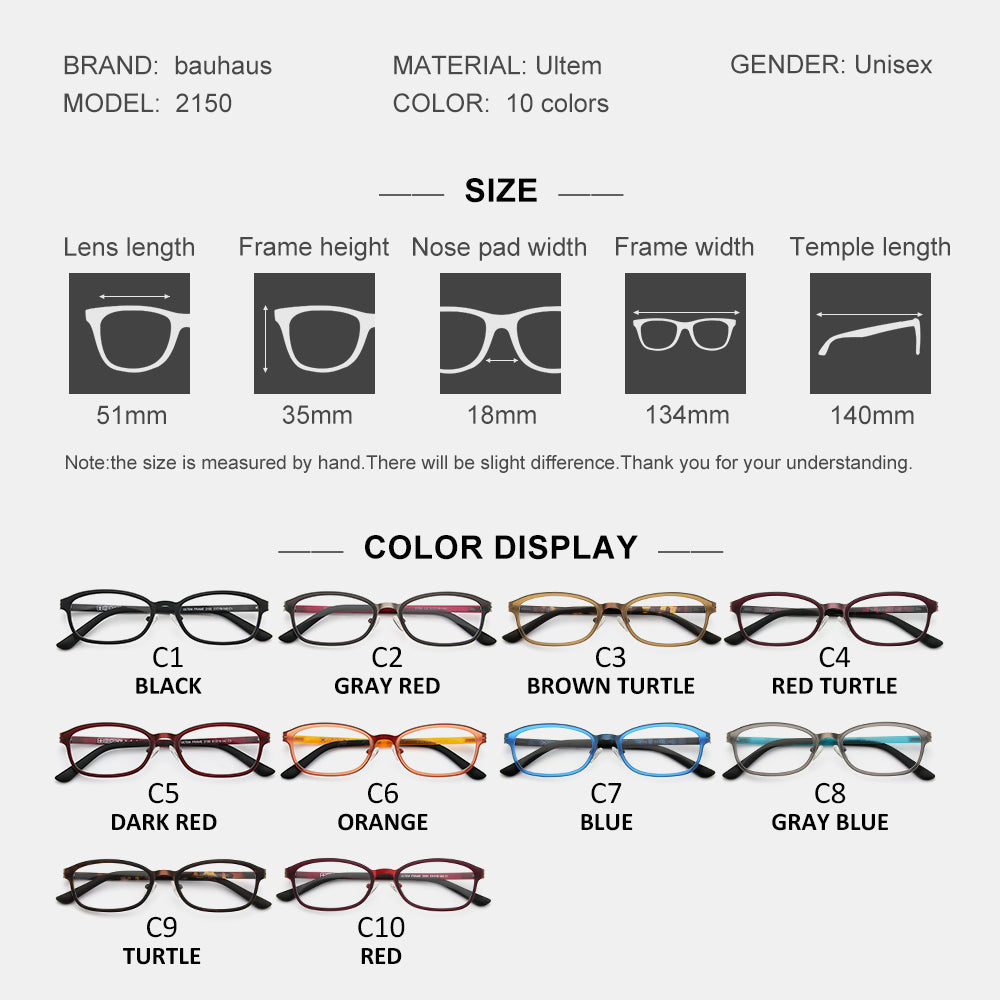 2150 Free shipping fashion ultem reading glasses myopia frame optical frame