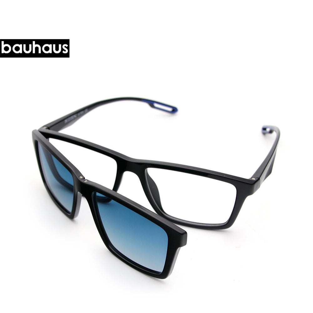 RS007 Fashion Design Eyeglasses Sporty Square Polarized Magnet Eyewear Prescription Glasses Frame For Men 