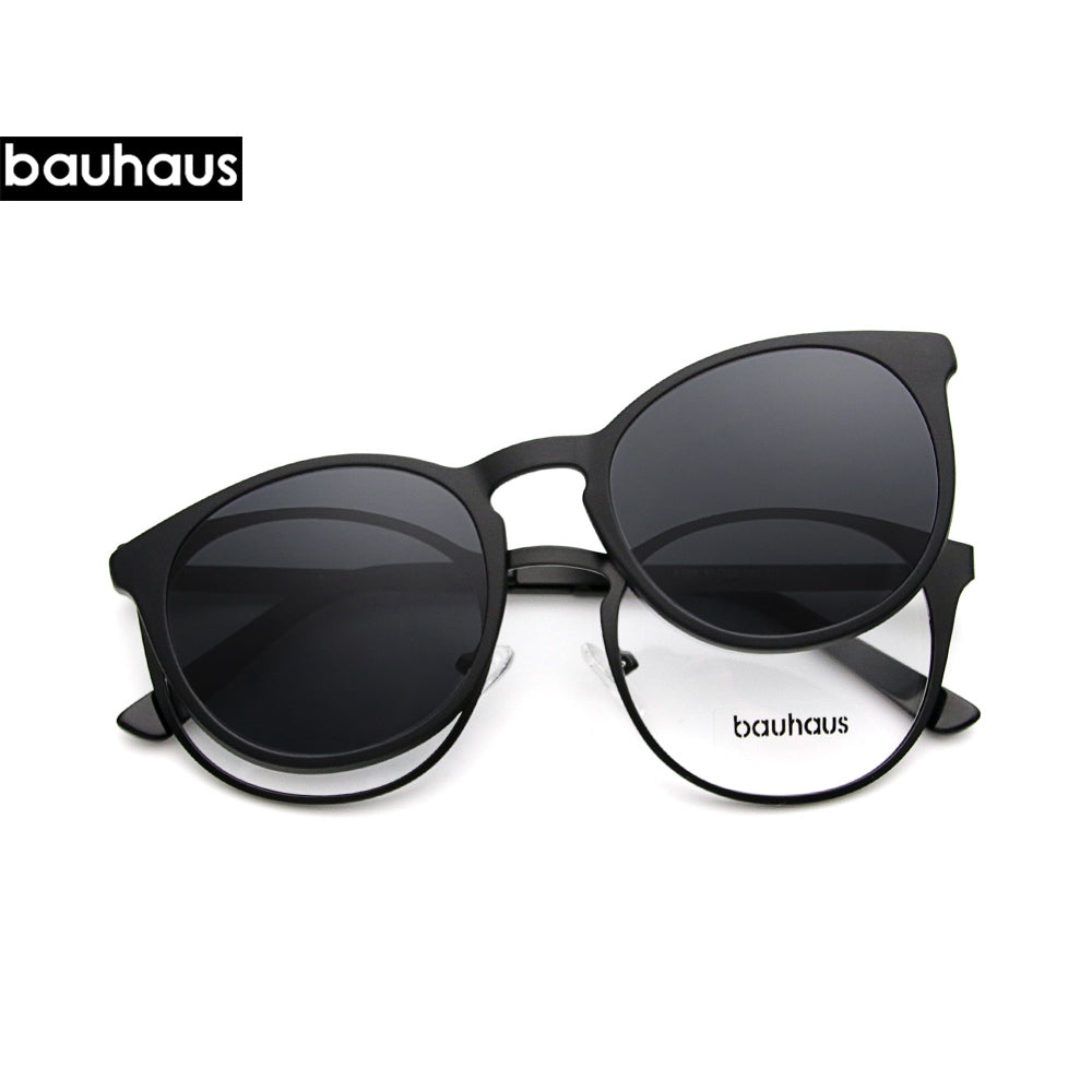 X106 bauhaus metal magnet frame glasses for man or women