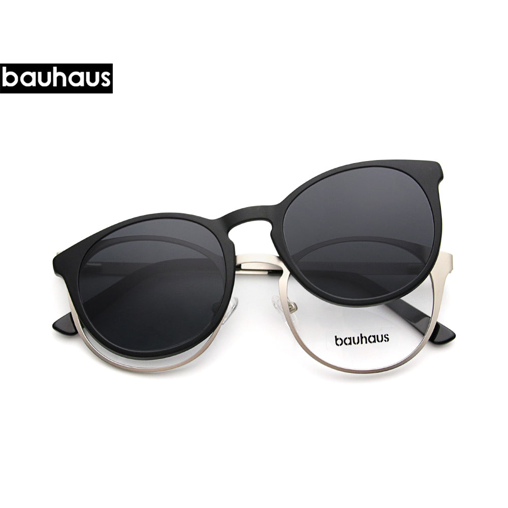 X106 bauhaus metal magnet frame glasses for man or women