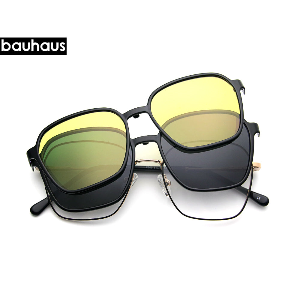 X209 Fashion Comfortable Magnet Eyeglasses Ultra Light Vintage Square Eyewear Prescription Glasses Frame For Men Women