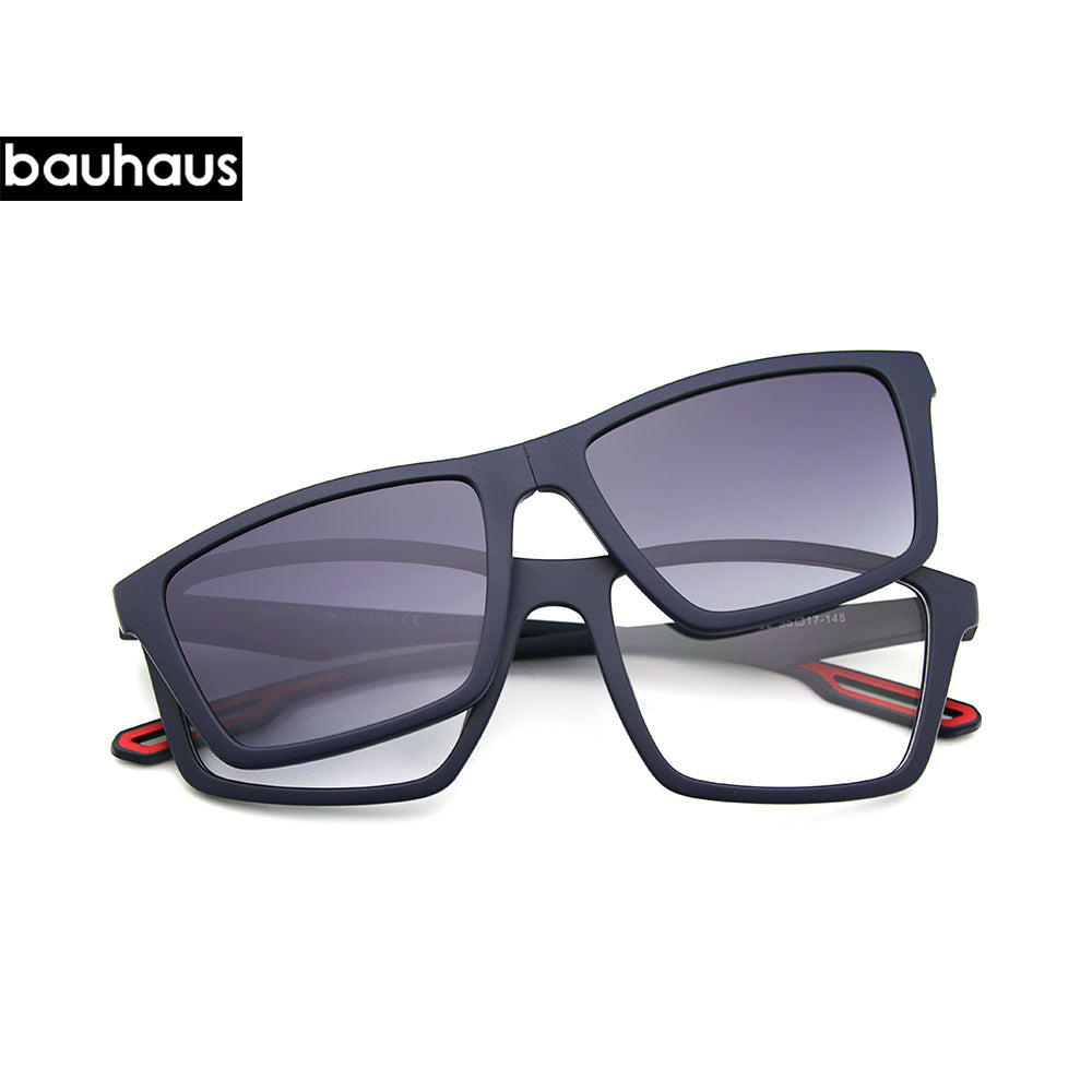 RS007 Fashion Design Eyeglasses Sporty Square Polarized Magnet Eyewear Prescription Glasses Frame For Men 