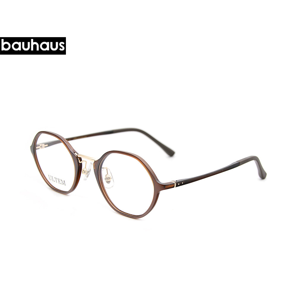 FKU0025 Fashion Round Glasses Frame Women TR90 Urltralight Optical Prescription Eyewear Men Vintage Myopia Eyeglasses