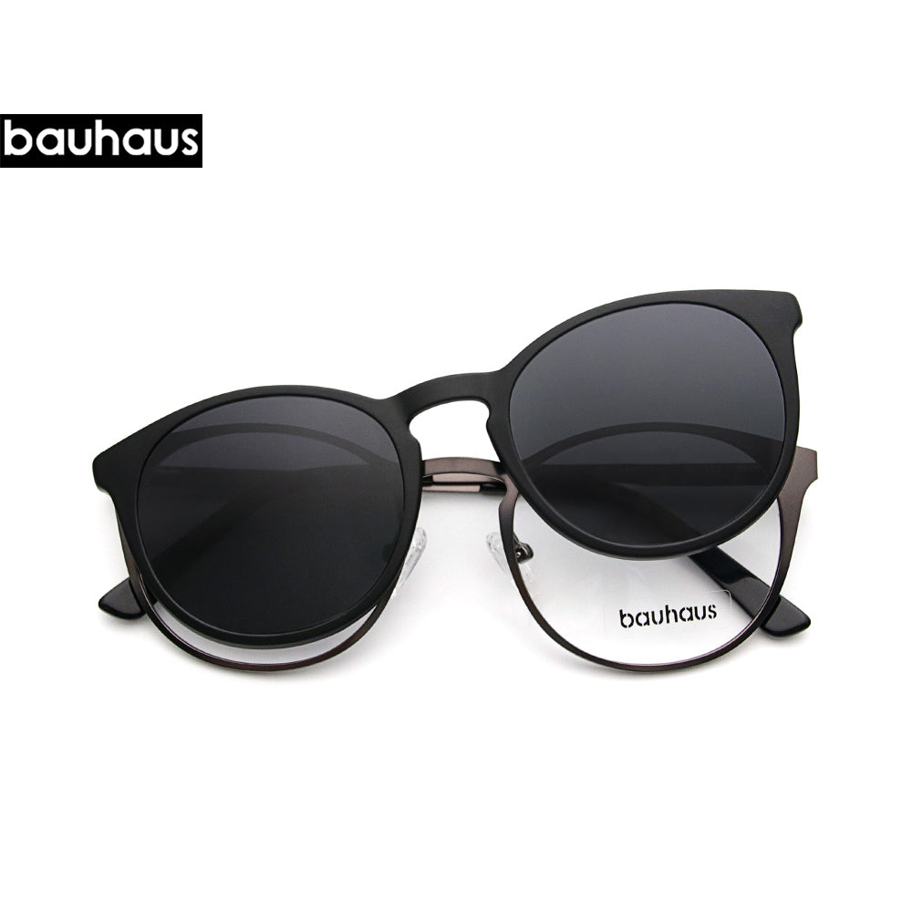 X106 bauhaus metal magnet frame glasses for man or women