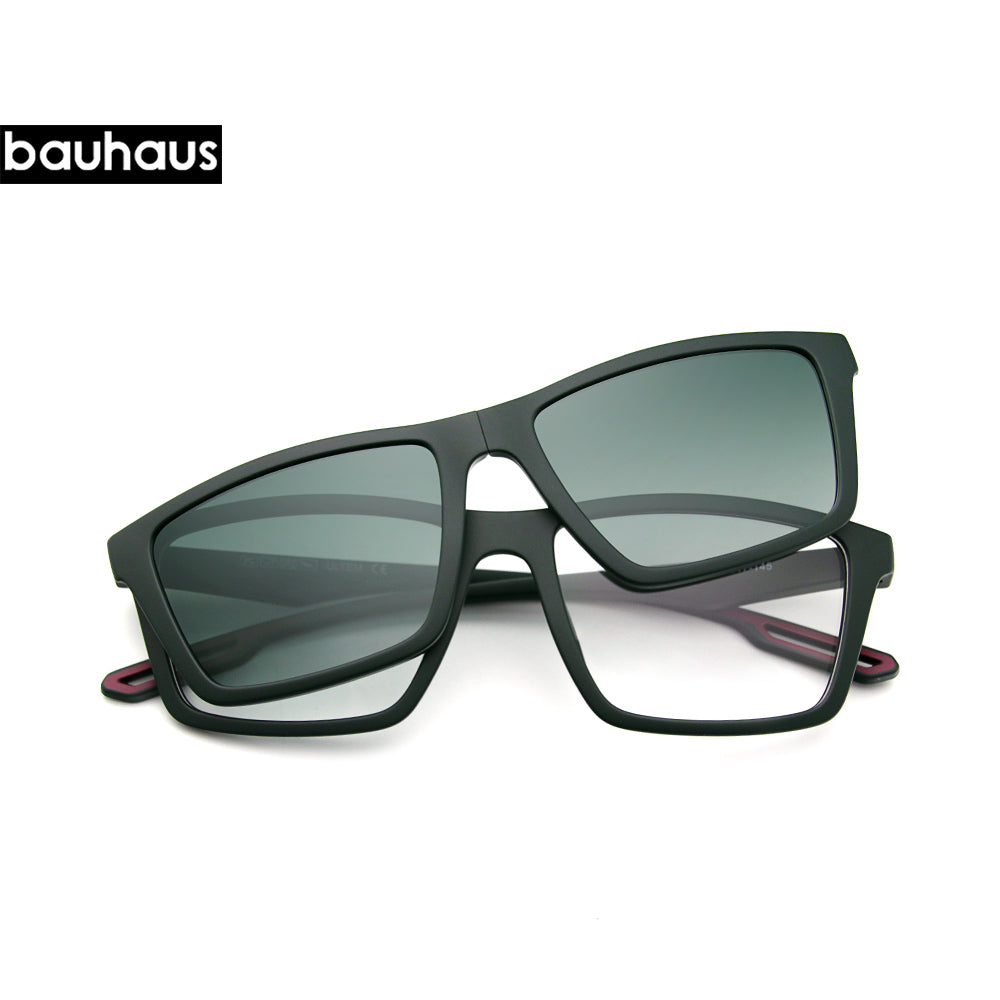 RS007 Fashion Design Eyeglasses Sporty Square Polarized Magnet Eyewear Prescription Glasses Frame For Men 
