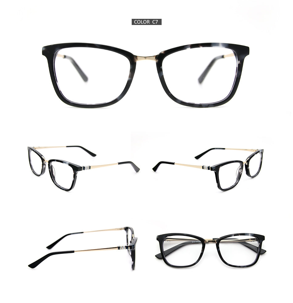 9018 Vintage acetate Eyeglasses Myopia Optical Frame Eyewear acetate Myopia Optical Frame