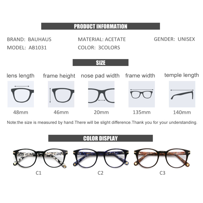 AB1031 France Optical Eyeglasses Frame myopia Myopia glasses