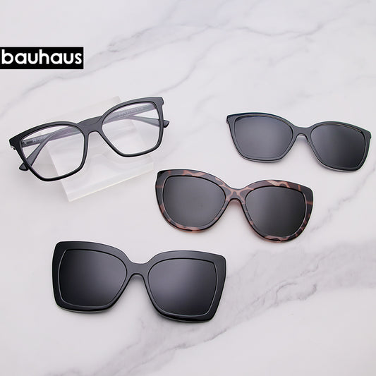Z4076 Magnetic nearsighted women's sunglasses with three different styles, polarized sunglasses