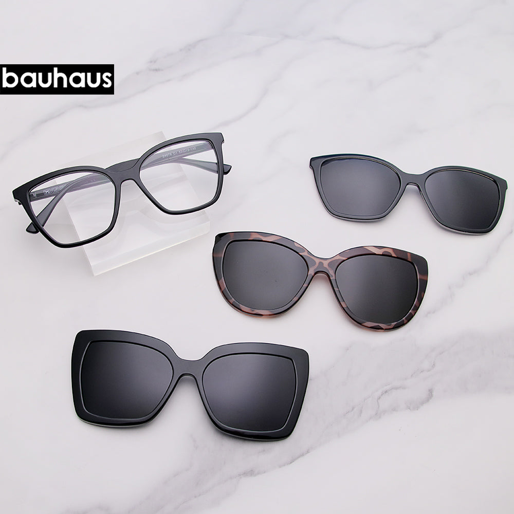 Z4076 Magnetic nearsighted women's sunglasses with three different styles, polarized sunglasses