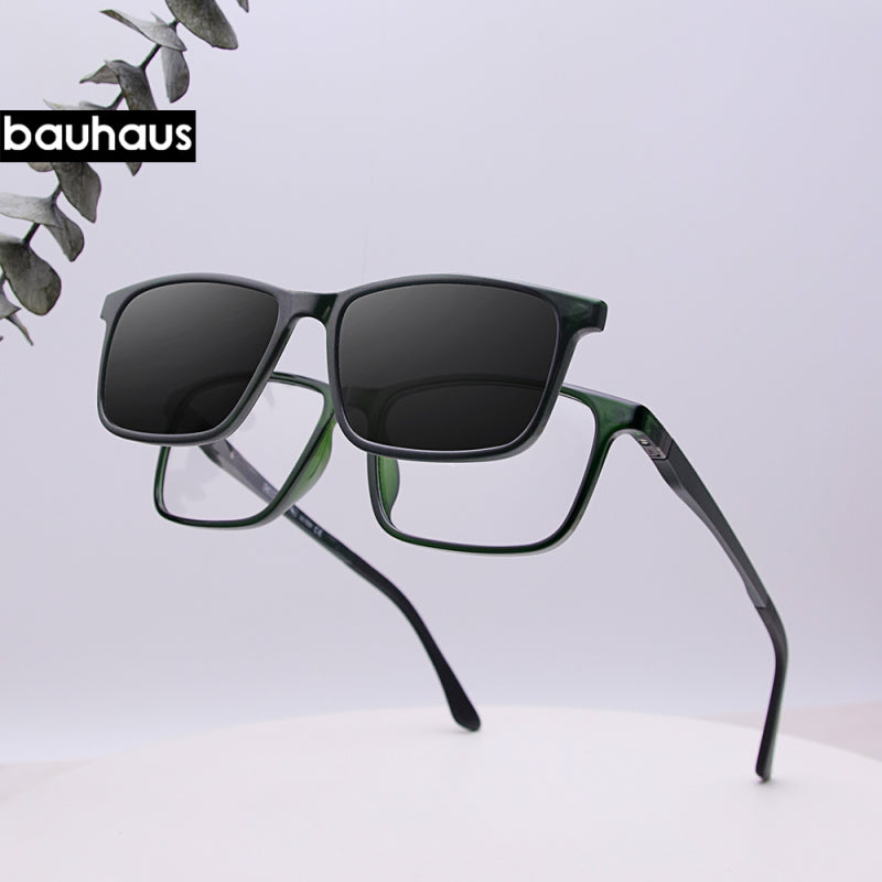 X3195 Magnet Clip On Glasses Frame Men Polarized Sunglasses