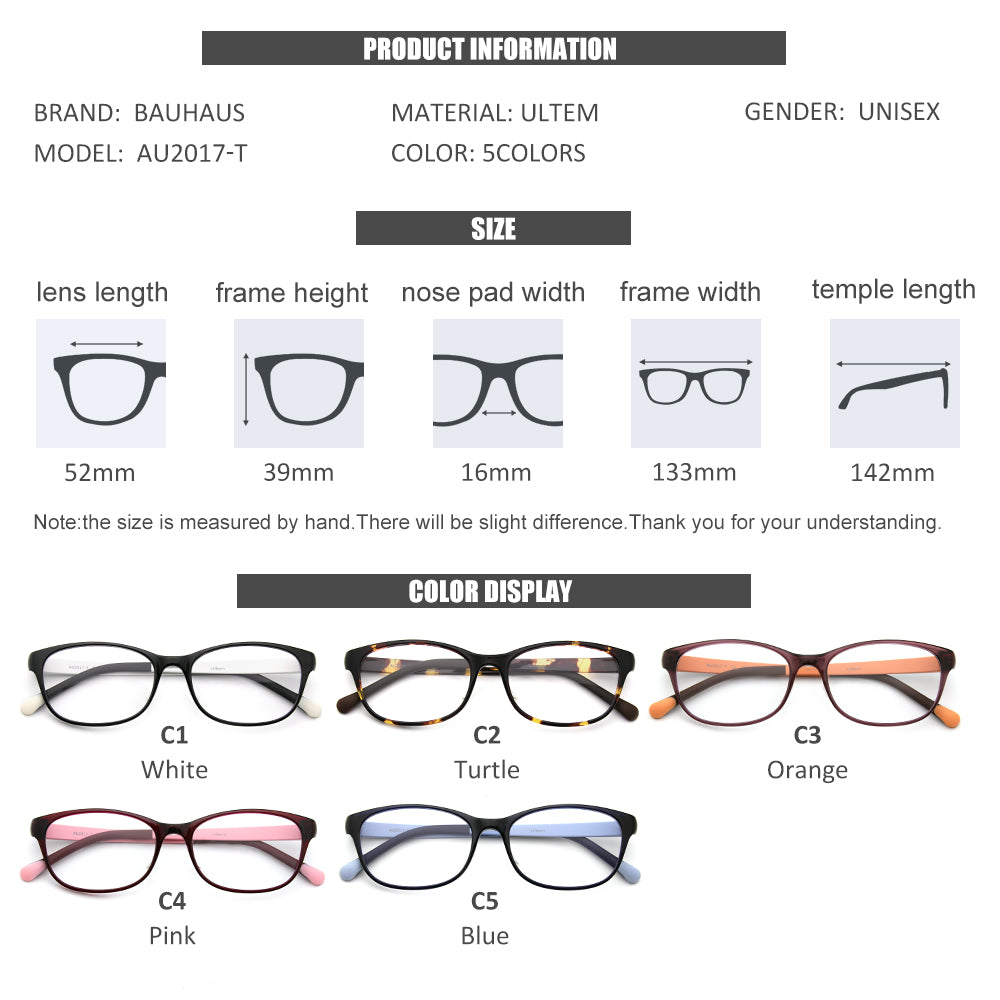 AU2017-T New Ultralight TR90 Glasses Frame Men Retro Prescription Eyeglasses Frames Women Myopia Optical Eyewear