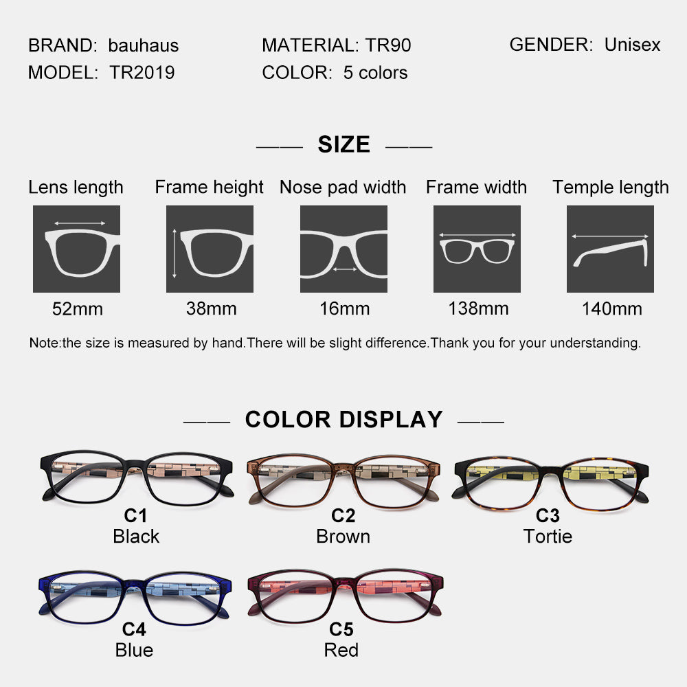 TR2019 prescription Frames Glasses TR90 Retro Optics Spectacle Frame Personality Fashion Eyeglasses Luxury Brand Designer