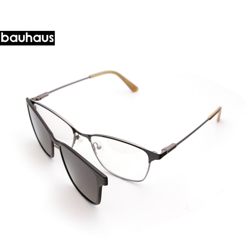 Bauhaus Magnetic Clip on Sunglasses Metal Optical Glasses UV400