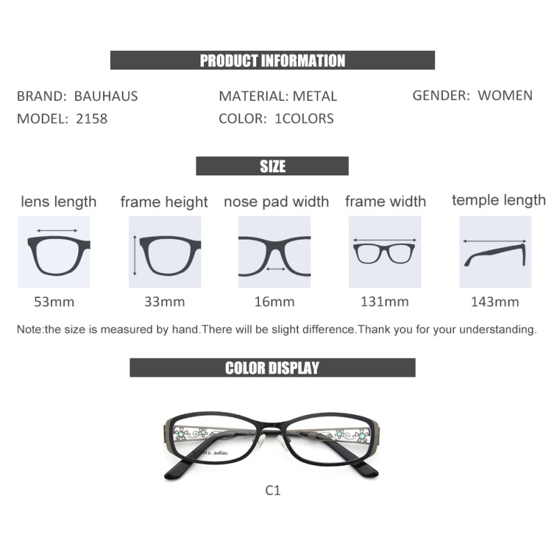 2158 Hollow Out Legs Glasses Optical Frames For Women