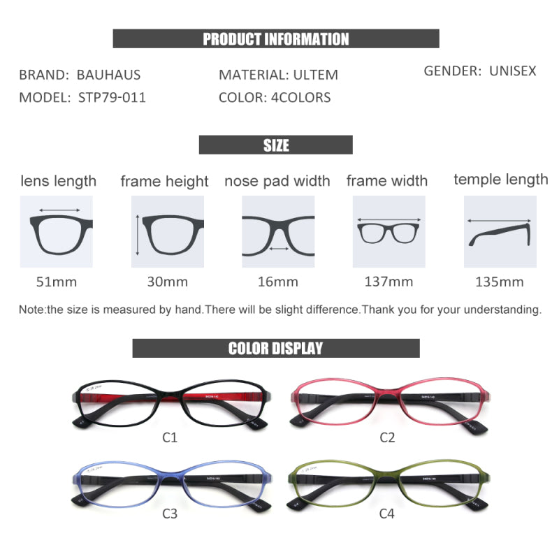 STP79-011 High Quality Plastic Optical Glasses Frames for Women Vintage Square Non-Prescription Eyeglasses