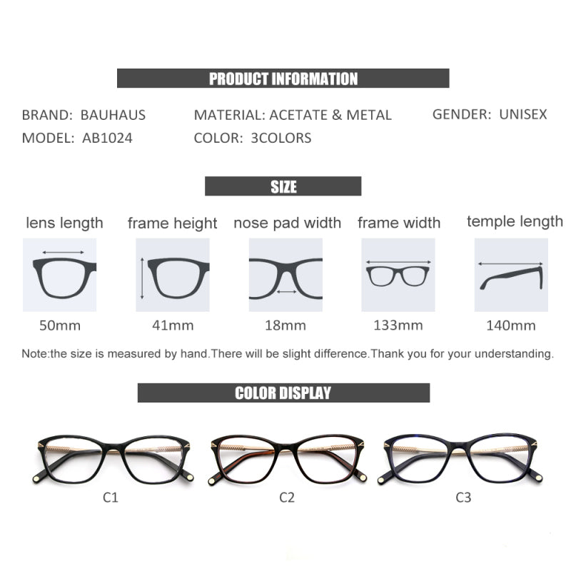 AB1024 Woman Vintage Acetate Eyewear Optica Frame