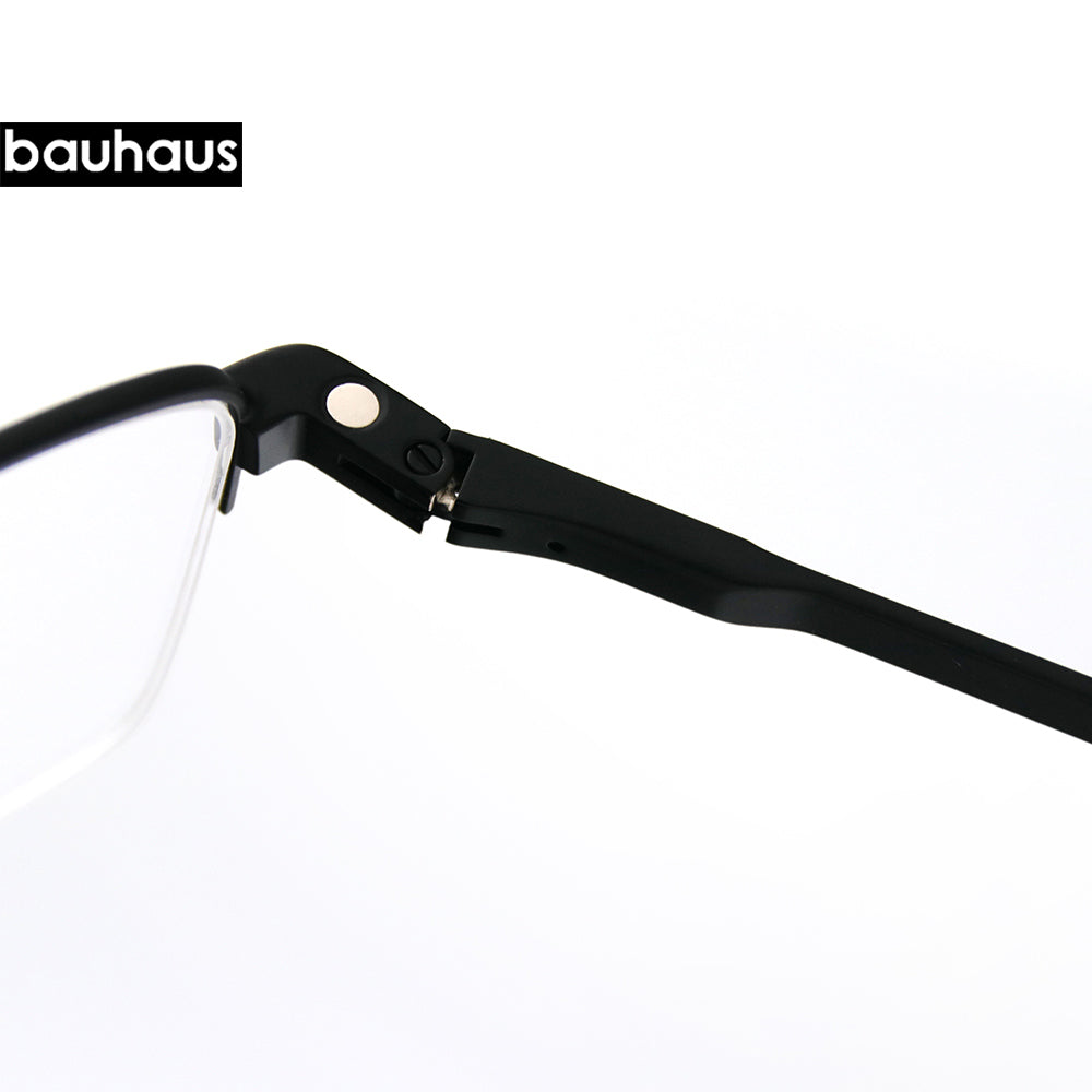 X302 Men's Semi-Frame Metal Magnet Holder Classic Business High-Quality Eyeglass Frame