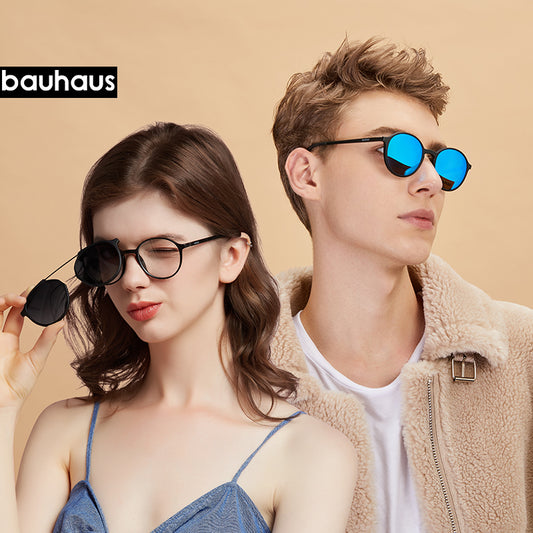 X3176 Bauhaus Double bridge Polarized Magnetic Polarized Sunglasses five color fashion Optical ULTEM Eyewear