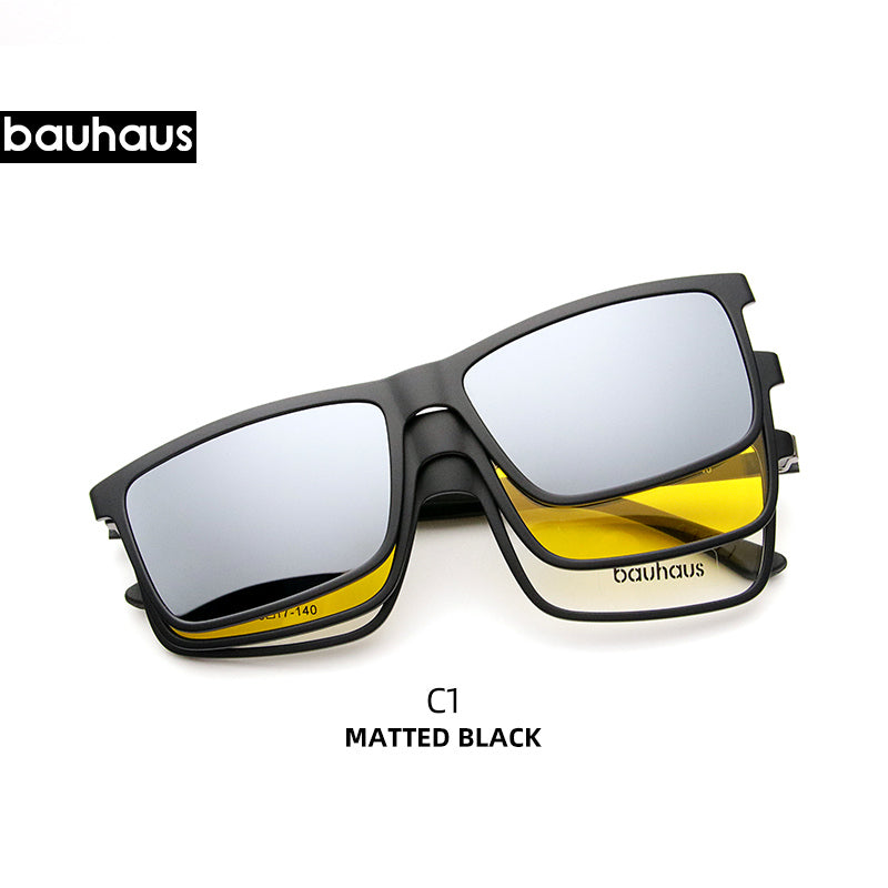 X3178 2 in 1 clip on sunglasses Bauhaus Design