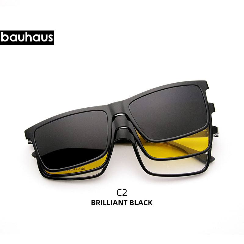 X3178 2 in 1 clip on sunglasses Bauhaus Design