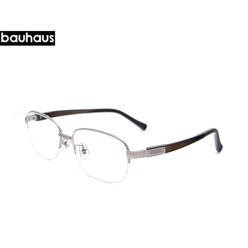 3 Glasses Frame Men Square Myopia Prescription Optical Eyeglasses New Metal Half Eyewear