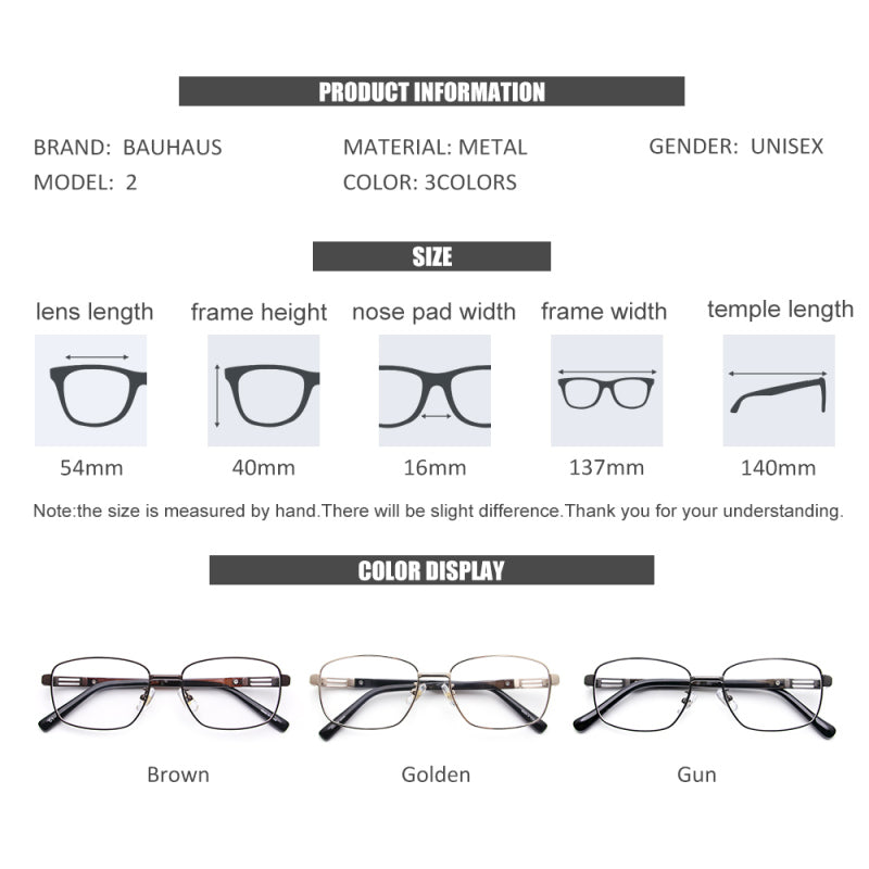 2 Glasses Frame Men Square Eyewear New Male Classic Full Optical Prescription Eyeglasses Frames