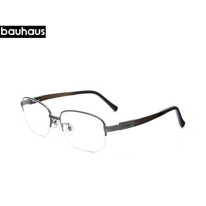 3 Glasses Frame Men Square Myopia Prescription Optical Eyeglasses New Metal Half Eyewear