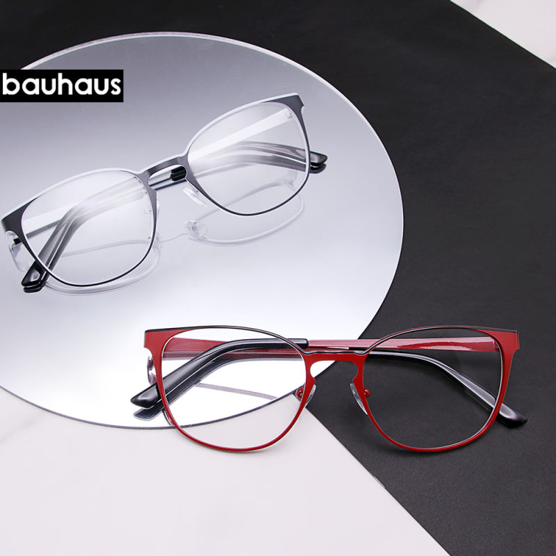 LA057 metal Optical Glasses Frame Fashion Square Eyewear Ultralight Metal Non-Prescription Eyeglasses