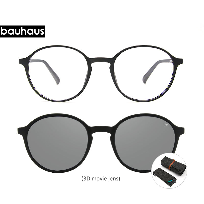 X3176 Bauhaus Double bridge Polarized Magnetic Polarized Sunglasses five color fashion Optical ULTEM Eyewear